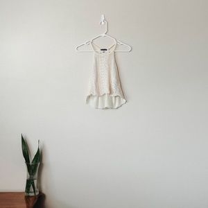 AMERICAN EAGLE CROCHET HIGH NECK CROP TOP